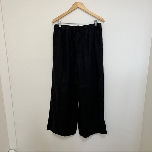 Reformation Black Linen Stretch Waist Pants Size XL - Picture 4 of 5